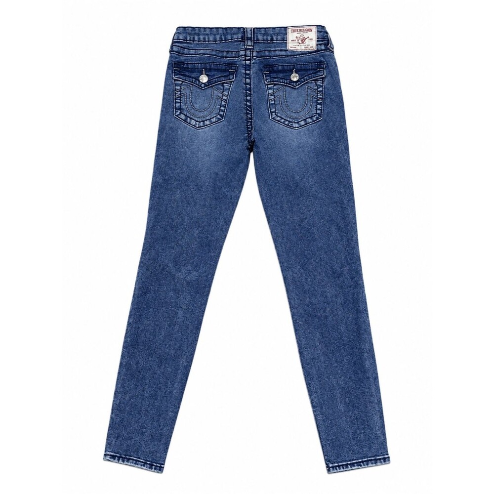 True Religion Halle Mid Rise Super Skinny Jeans Blue Women’s 28x28 EUC